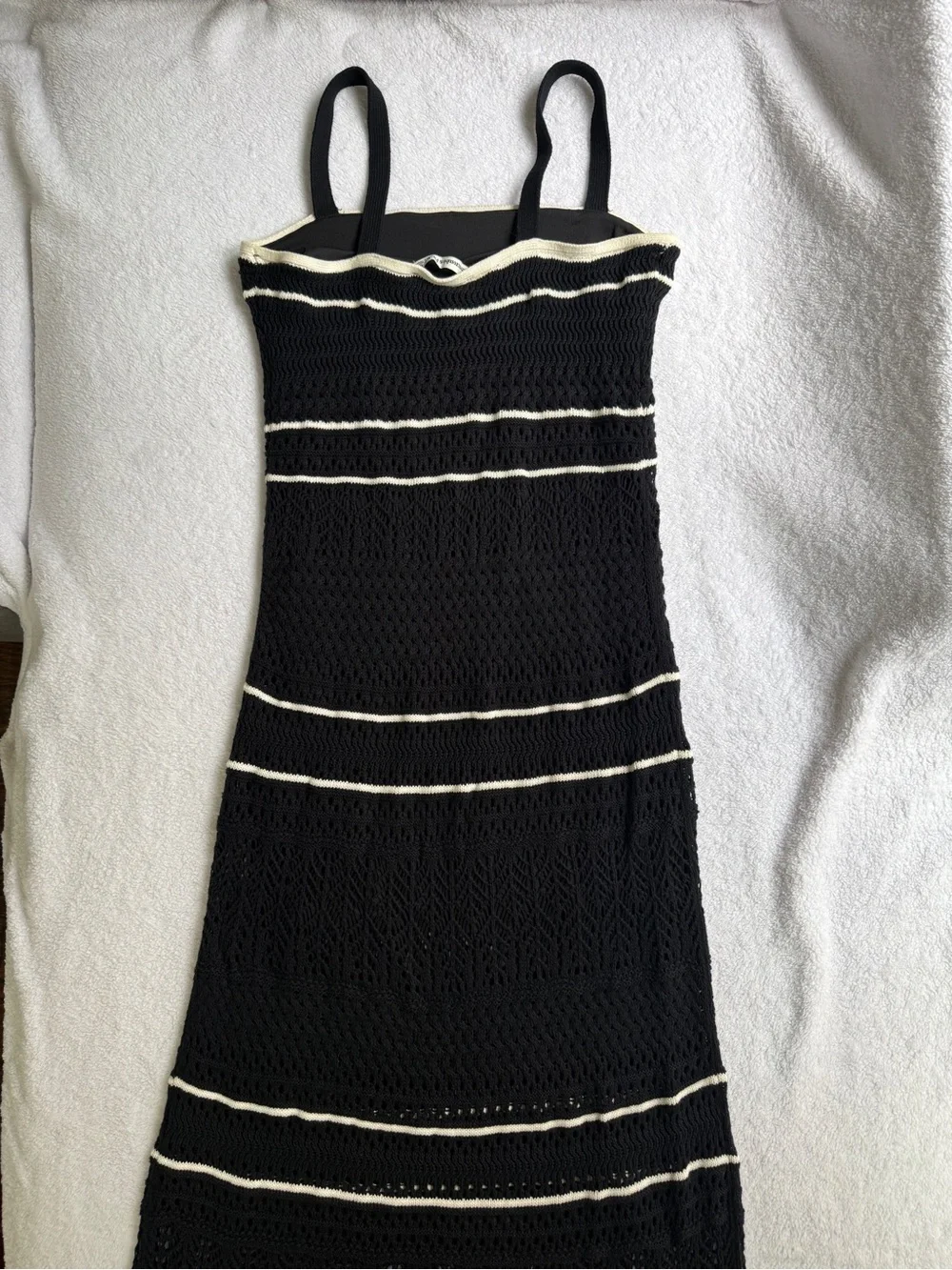 Abercrombie & Fitch Crochet-Style Maxi Dress Black